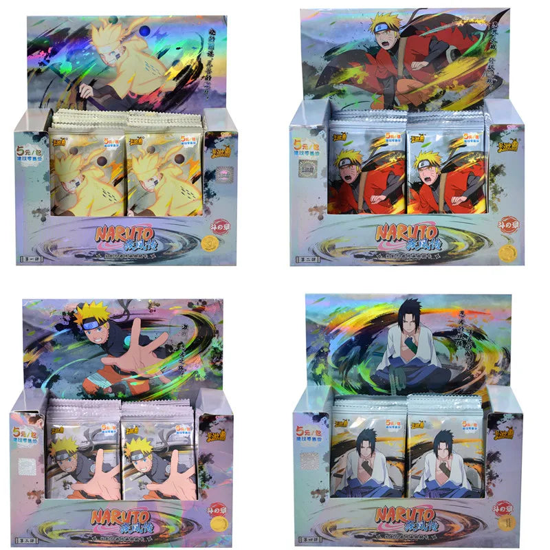 KAYOU Genuine Naruto Cards Box Anime Figure Card Booster Pack Sasuke Collection Flash Card Toy Birthday Christmas Gift for Kids