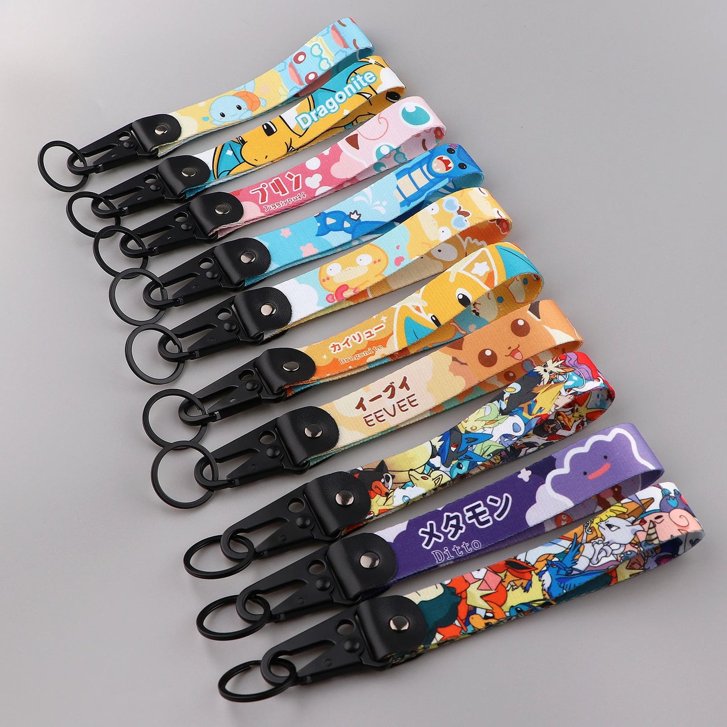 Anime Keychain Dinosaur Lanyard Anime Accessories Car Keyring Cute Toy Key Chain Bag Pendant Key Holder Gift