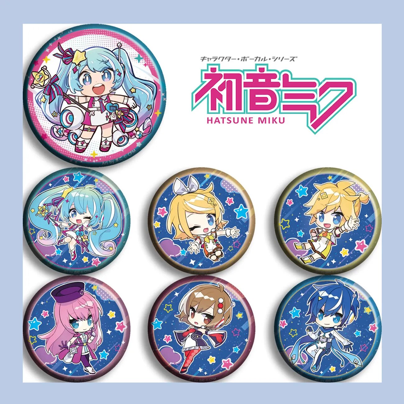 Hatsune Miku figura de Anime broches insignia Hatsune Miku mochila accesorios de ropa Kagamine Rin Len broche de Anime insignia regalos