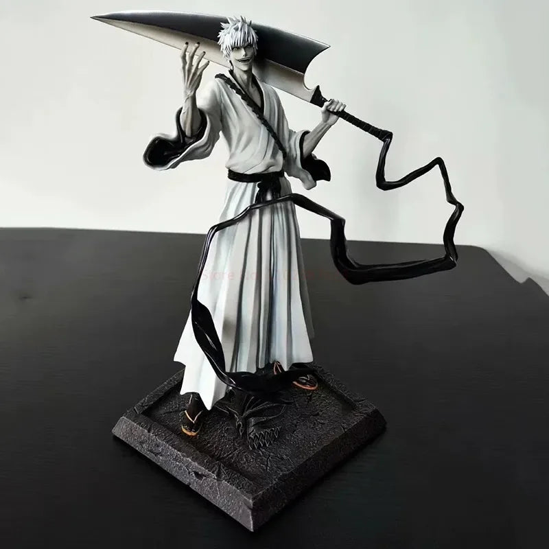 35cm Anime Bleach Figures Thousand Years Of Bloodshed White Hair Kurosaki Ichigo Action Figures Pvc Model Collection Doll Toy