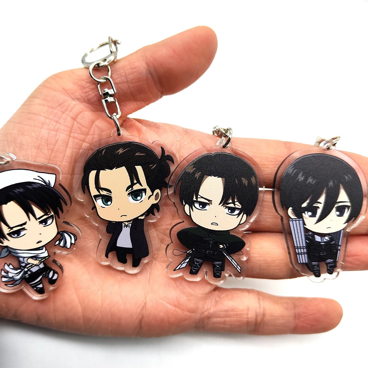 Anime Keychain Attack on Titan Cute Cartoon Keychain Car Accessories for Men Bag Pendant Shingeki No Kyojin Friend Gifts Jewelry