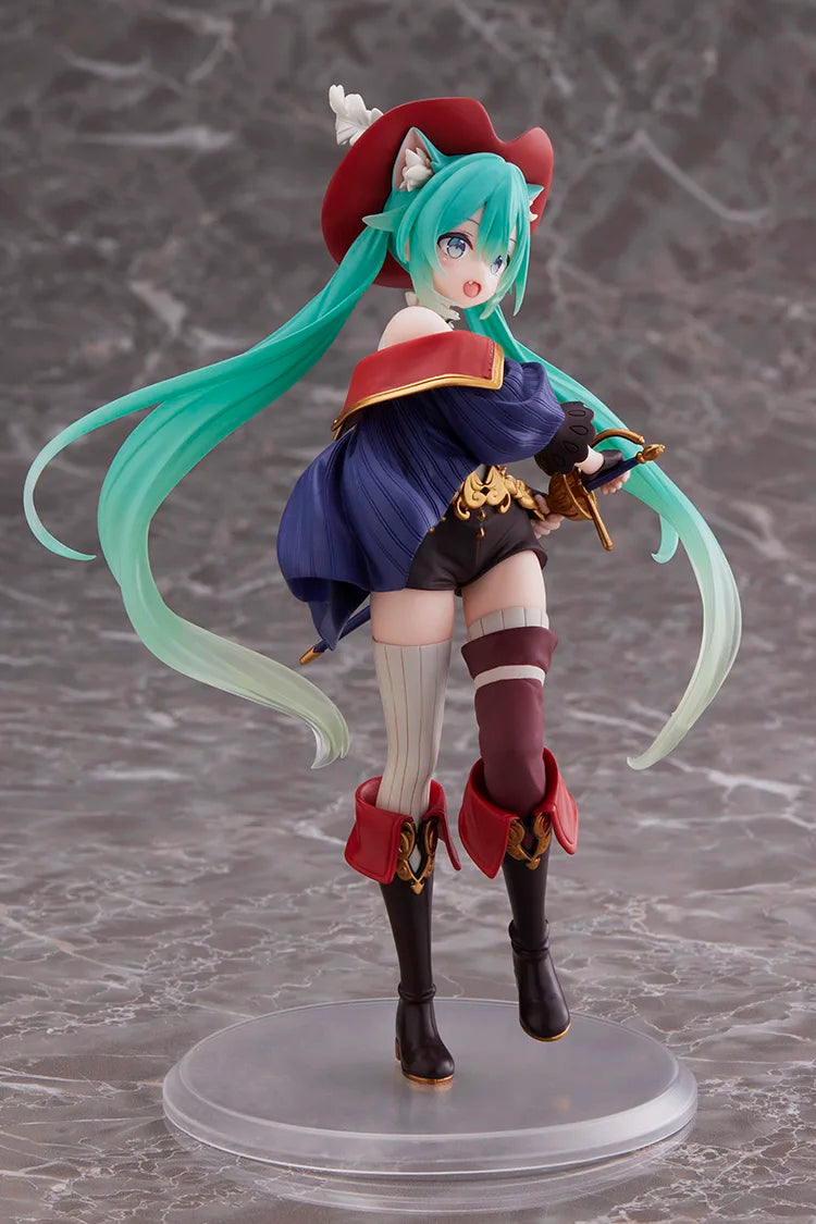 In Stock Original TAITO Hatsune Miku Vocaloid Fairy Tale Series Puss in Boots 18Cm Pvc Anime Figure Action Figures Model Toys