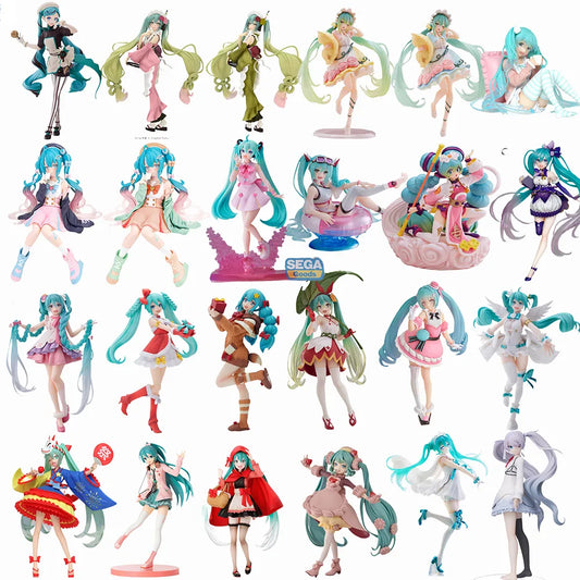 Original In Stock TAITO FuRyu SEGA VOCALOID Hatsune Miku Anime Figure Artist Swimwear Sleeping Beauty Collectible Model Toy Gift