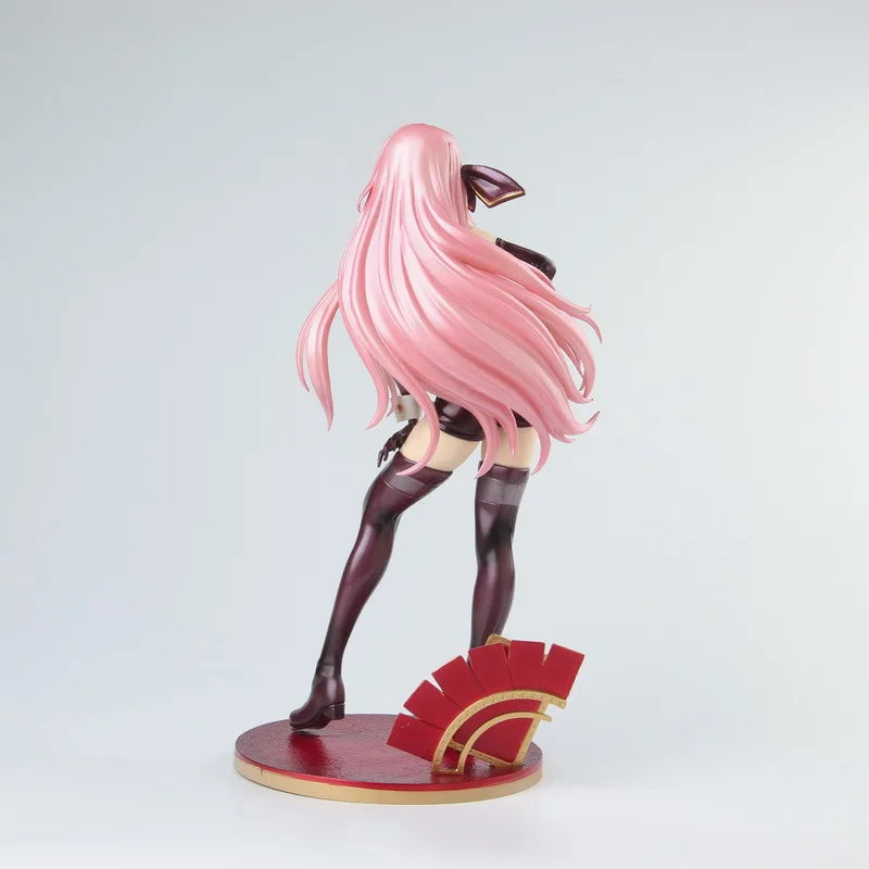 Hatsune Miku Handmade Megurine Luka Rabbit Ear Poker Character Pvc Statue Figure Model Collection kid Toy Gift