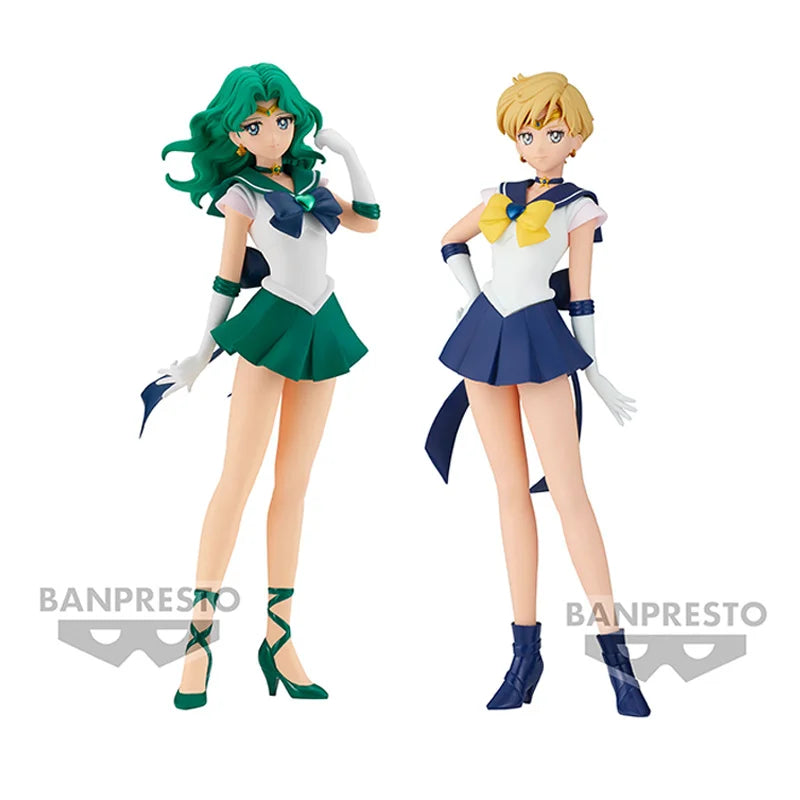 Original Bandai Sailor Moon Action Figure Meiou Setsuna Sailor Saturn Sailor Neptune Sailor Uranus Sailor mercury Anime Figures