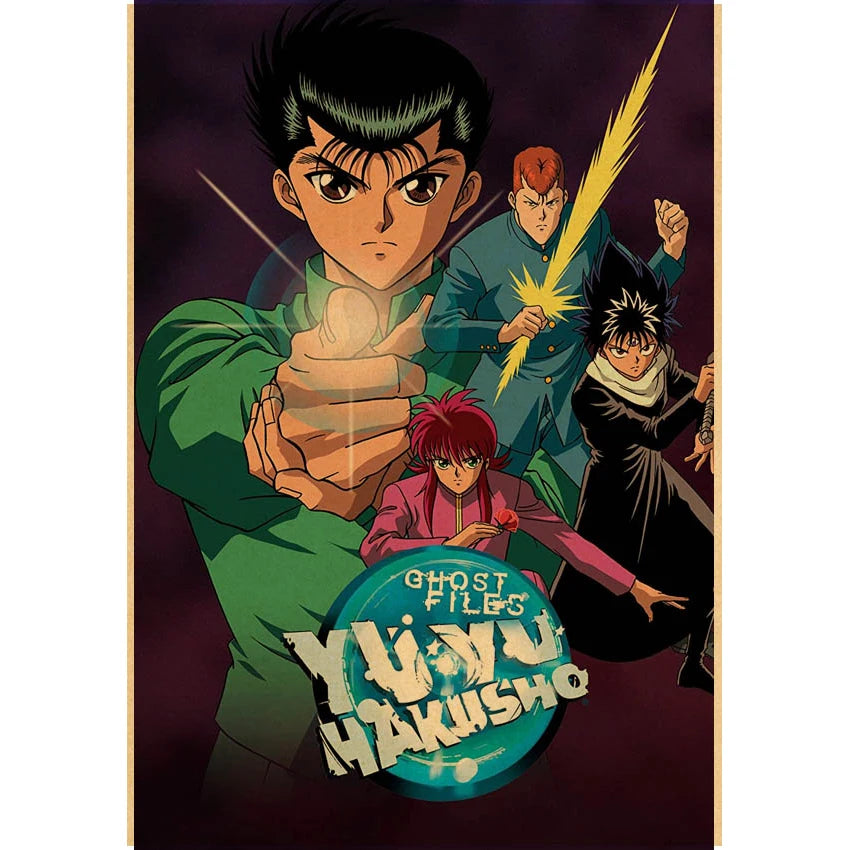 yu yu hakusho Posters Retro Poster Home Decor japanese anime Wall Stickers Living Room Bar Cafe Decoration Pictures