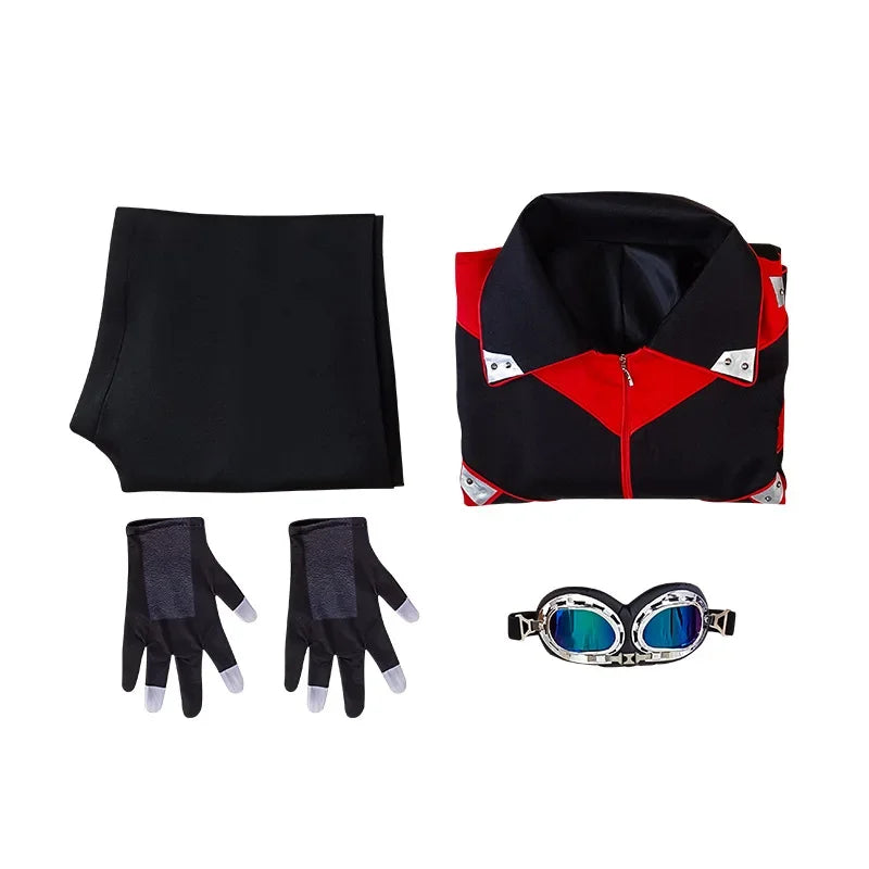 Adult Eggman Hedgehog Cosplay Doctor Men Halloween Costume For Outfit Jacket Pants Gloves Glasses Set