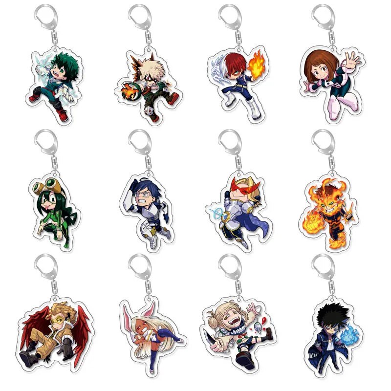 My Hero Academia Anime Izuku Katsuki All Might Ochako Tenya Shouto Eijirou Tsuyu Tomura Denki Hizashi Eijiro Endeavour Keychain