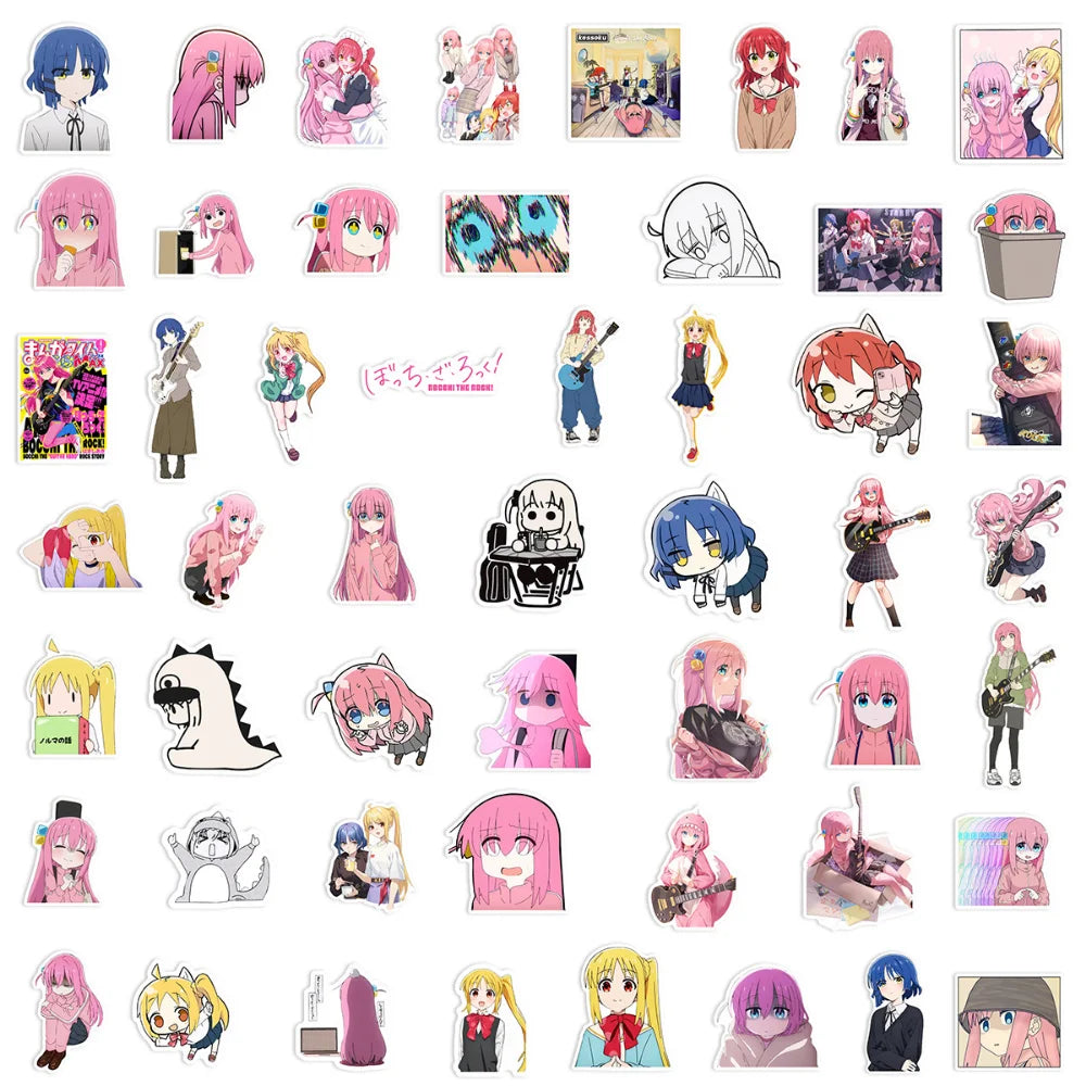 10/50PCS BOCCHI THE ROCK! Graffiti Stickers Cool DIY Suitcase Guitar Car Laptop Skateboard Phone PVC Waterproof Sticker Toys