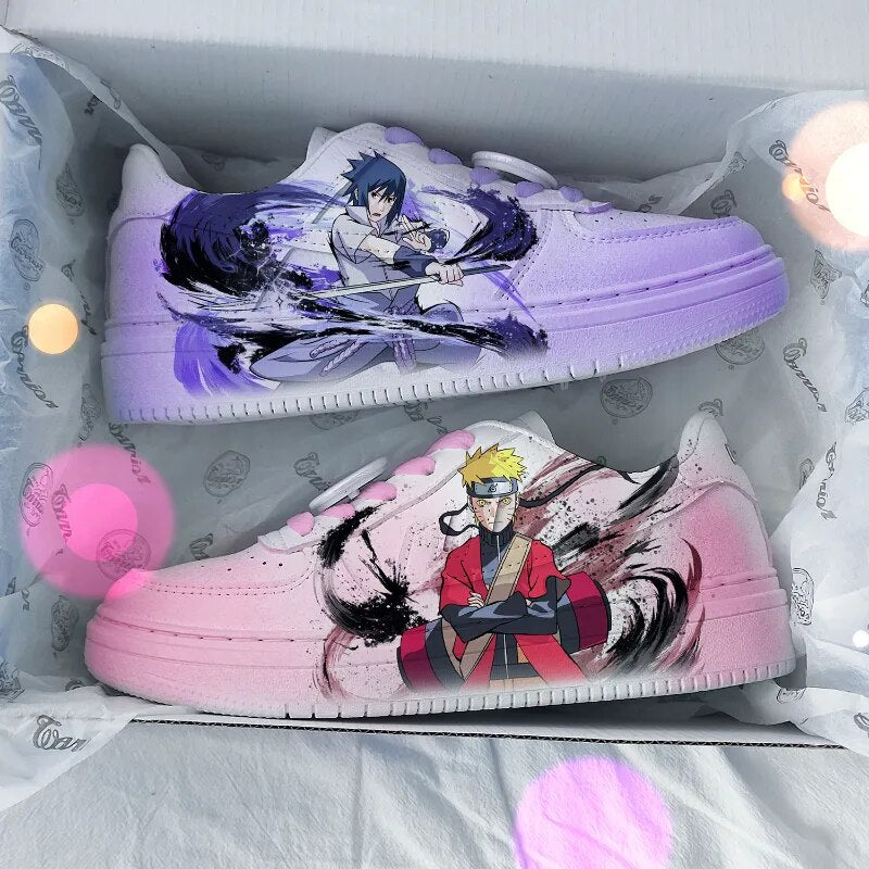 Naruto series Naruto Sasuke men's shoes anime cartoon summer new Air Force One sports mandarin duck shoes couple shoes trend