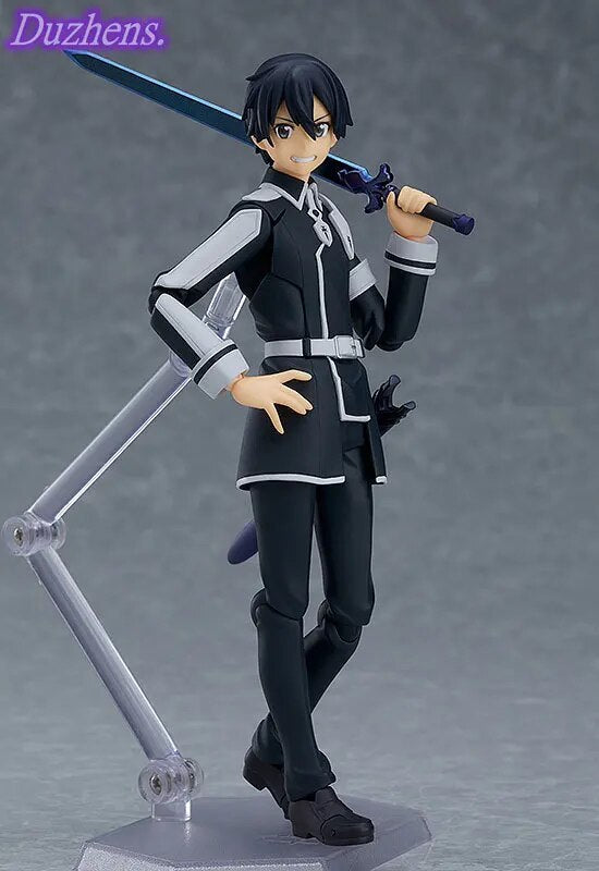 100% Original:Anime Sword Art Online Kirito figma#174 PVC Action Figure Anime Figure Model Toys Figure Collection Doll Gift