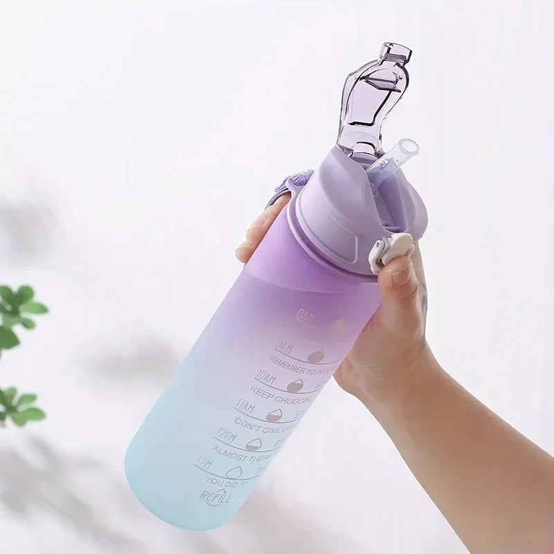 750ML KPop Demon Hunters Gradient Color Water Cup HUNTRIX Rumi Mira Zoey Jinu Drinking Bottle Saja Boys Tiger Kid Birthday Gift