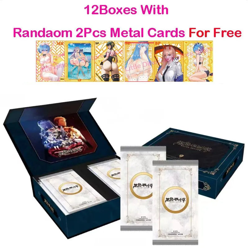 Wholesale Price 12/24/36 Boxes Black Clover Collection Card Japanese Anime figure Booster Box For Children Gift