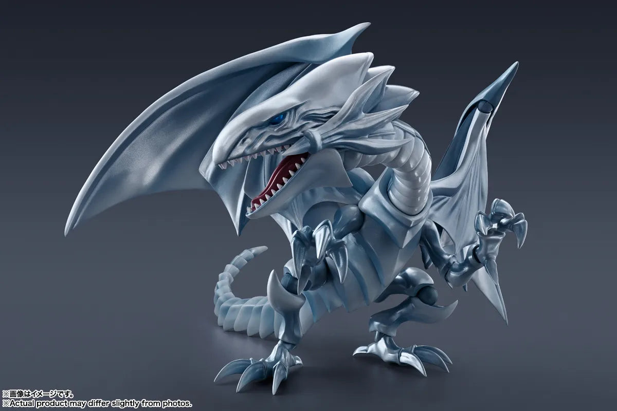 In Stock S.H.MonsterArts Blue-Eyes White Dragon Original Anime PVC Action Figure Toys for Children SHM Collector