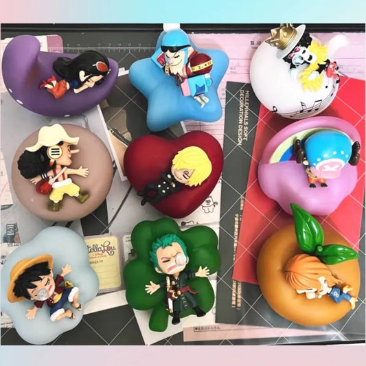 Caja ciega de Anime de una pieza, luz nocturna de la serie Luffy Zoro Nami Sanji, figuras de Chopper, dulce sueño Led, caja misteriosa, juguete ornamental, regalo