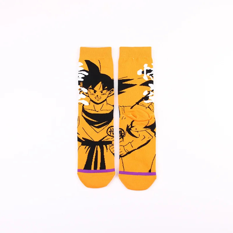 Dragonball Z Socks Frieza Kakarotto Vegeta Cartoon Socks Pure Cotton Male Fashion Trend Tube Socks Adult Sports Socks Boy's gift