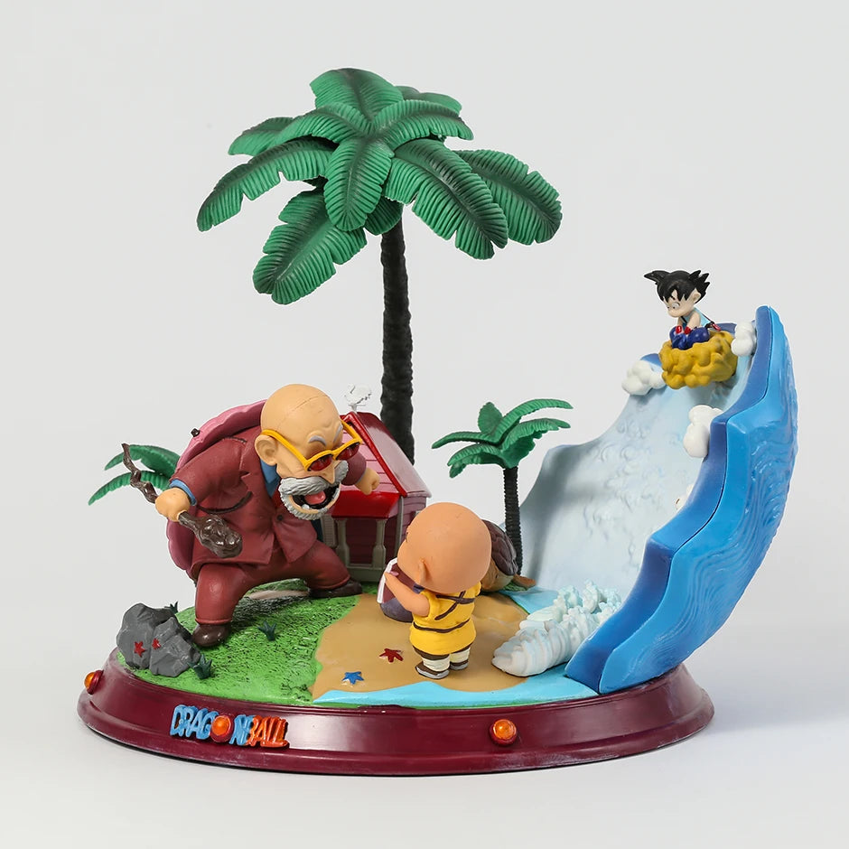 Dragon Ball Z Master Roshi Child Son Goku Krillin Anime Collection Figure PVC Statue Gift Toy