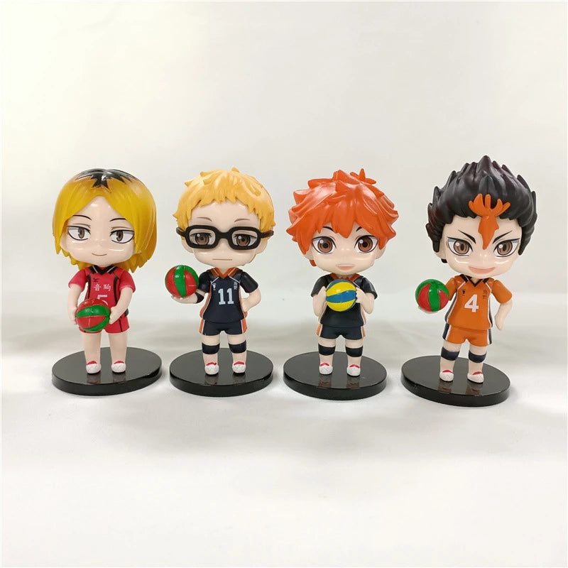 6/8 Uds figuras de Anime Haikyu Shoyo Kageyama Tobio figuras de acción juguetes lindos coleccionista Brinquedos muñeca deportiva estatuilla juguete Haikyu