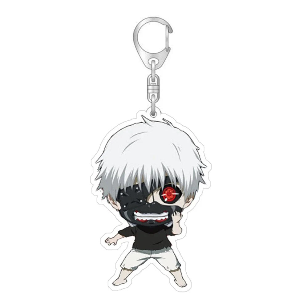 Llavero Anime Tokyo Ghoul Kaneki Ken, colgante de llavero acrílico para Cosplay, accesorio