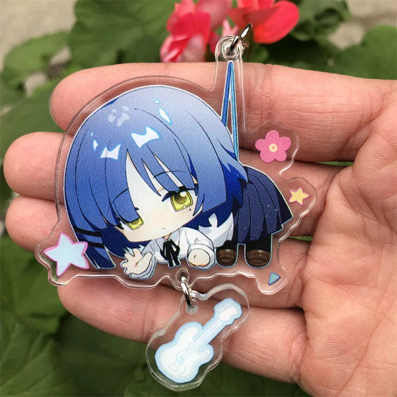 BOCCHI THE ROCK Keychain Cosplay Anime Accessories Gotoh Hitori Yamada Ryo Key Chain Pendant Cartoon Badge