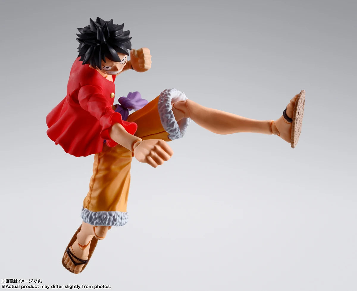 In Stock One Piece Luffy S.H.Figuarts Anime Original Monkey D Luffy PVC Action Figures The Raid on Onigashima Toys for Children