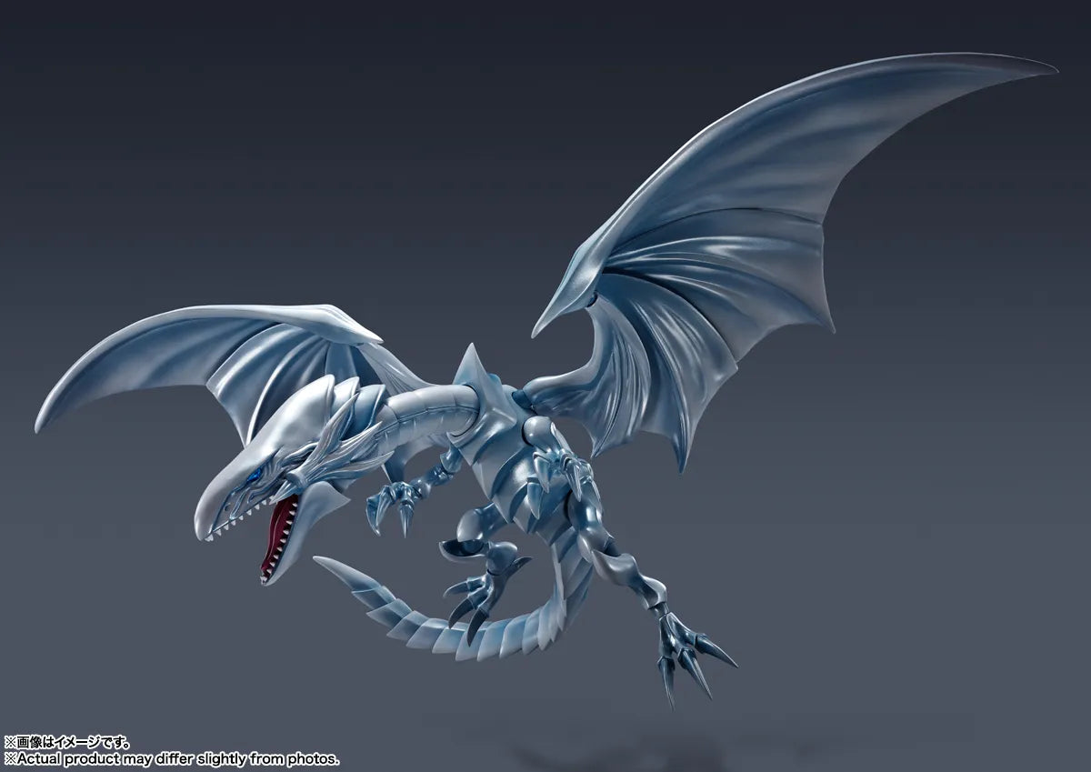 In Stock S.H.MonsterArts Blue-Eyes White Dragon Original Anime PVC Action Figure Toys for Children SHM Collector