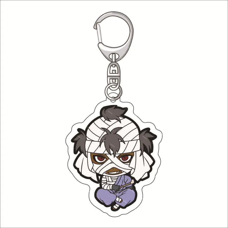 Rurouni Kenshin Keychain Double Sided Acrylic Cartoon Key Chain Women Pendant Anime Accessories Men Keyring Fans Collect Gift