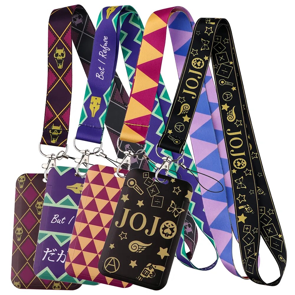 Anime JoJo Bizarre Adventure Neck Strap Lanyards for Keys Keychain Badge Holder ID Credit Card Pass Hang Rope Accessories