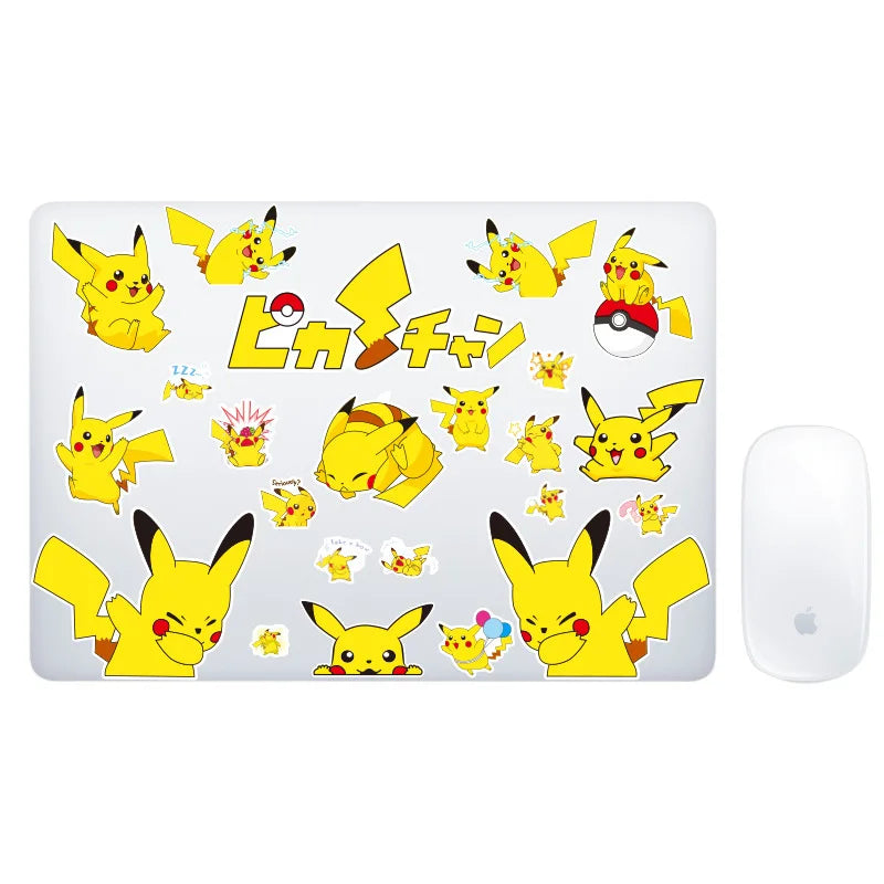 63pcs Cartoon Surrounding Pokemon Pikachu Cute Stickers Children's Holiday Gifts Bonus Stickers