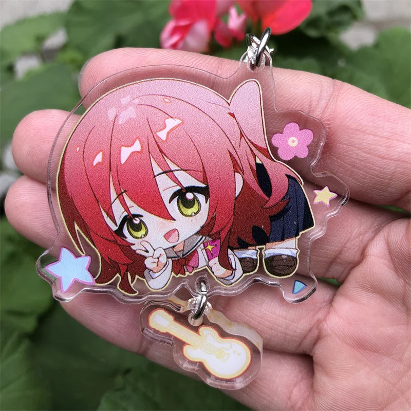 BOCCHI THE ROCK Keychain Cosplay Anime Accessories Gotoh Hitori Yamada Ryo Key Chain Pendant Cartoon Badge