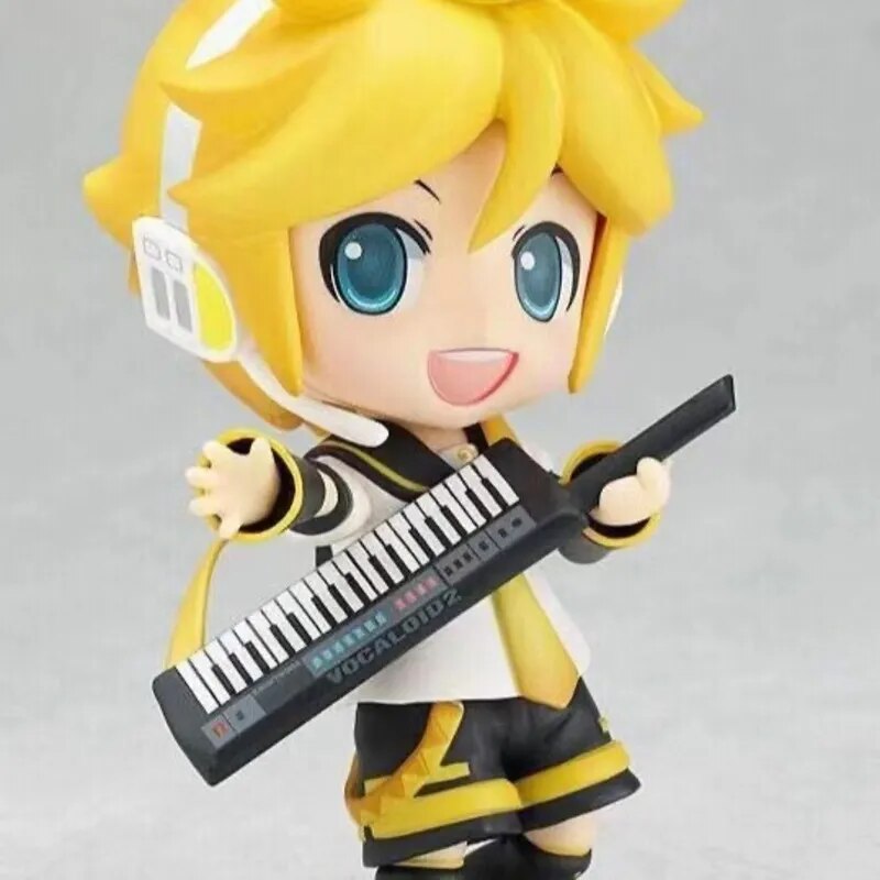 Figura de Anime Kawaii Hatsune Miku 189 # Kagamine Len Kagamine Rin cantante Virtual colección de figuras de acción modelo juguetes de muñecas regalos