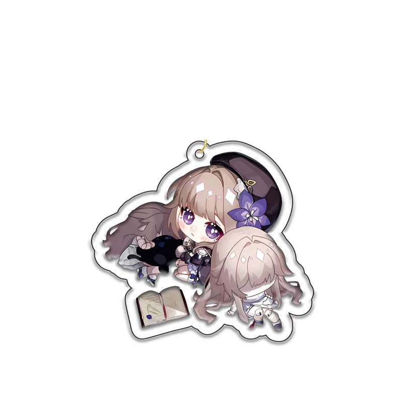 Anime Figure Honkai: Star Rail Acrylic key chain pendant game double-sided star chain fans' gift key ring