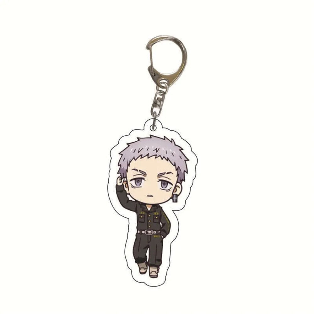 Anime Tokyo Avengers Original Keychain Tokyo Revengers Hanagaki Budo Figures Cosplay key Chain Ring Car Keyring Accessories Gift