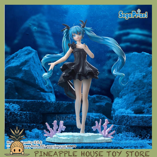 18cm In Stock Original SEGA Vocaloid Luminasta Hatsune Miku Anime Deep Sea Girl Action Figures Collectible Model Doll Toys Gifts