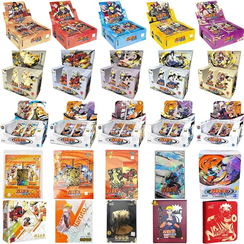 KAYOU Genuine Naruto Cards Box Anime Figure Card Booster Pack Sasuke Collection Flash Card Toy Birthday Christmas Gift for Kids