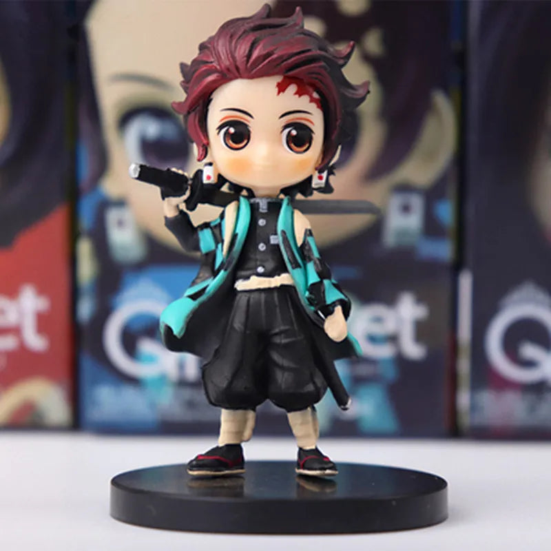 6pcs/set Demon Slayer Kimetsu no Yaiba anime Figure Tanjirou Nezuko Action figure Q ver. Giyuu Inosuke Zenitsu Figurine 5-7cm