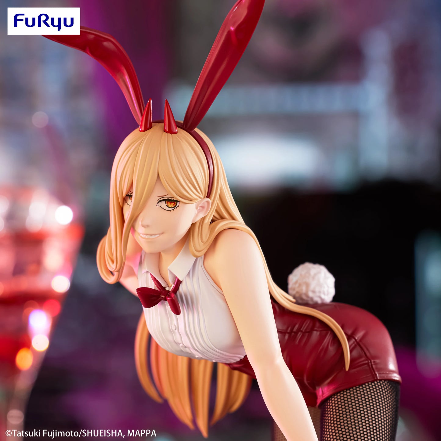 Original Anime FuRyu Chainsaw Man Power BiCute Bunnies Action Figure Toys 25cm Japanese PVC Action Model Status Xmas Gift