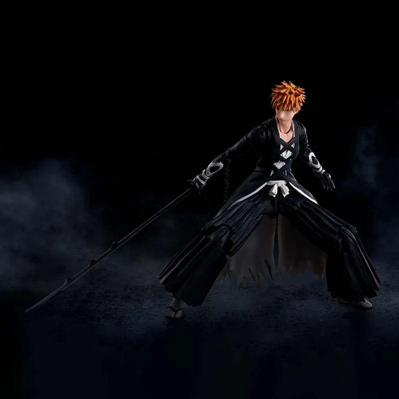 Bandai Figure Bleach Anime Figures SHF Ichigo Kurosaki Tensazangetsu Collection Model Action Figure Toys For Boy Children's Gift