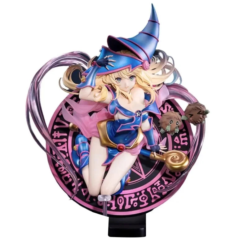 28cm Magi Arts Yu-Gi-Oh! Duel Monsters Anime Figurine Black Magician Girl Action Figure Kawaii Toy Room Ornament Christmas Gift