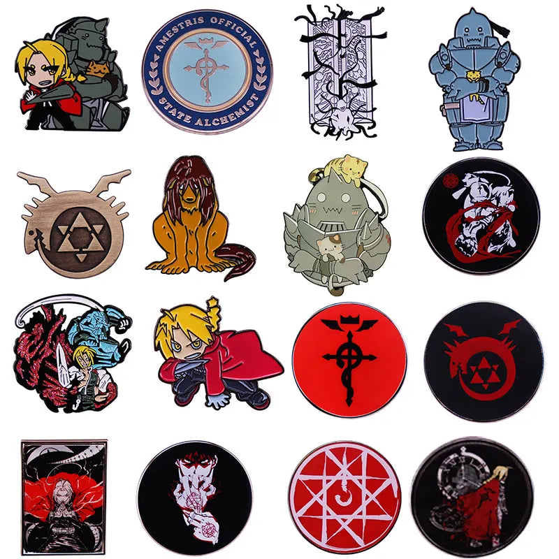 Fullmetal Alchemist Pins for Backpacks Badges on Backpack Manga Enamel Pin Accessories for Jewelry Cute Things Brooches Gifts