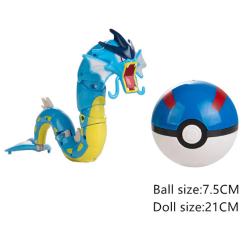 Genuine Pokemon Action Morphing 9 Styles  Pokeball Pikachu Anime Figures Model Kawaii Birthday GIfts Bulk Buy Doll Toys of Kids