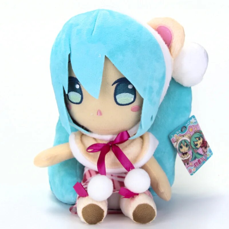 Anime SEGA Original Hatsune Miku Plush Toy Vocaloid Standing Holding Onion Hatsune and Mirror Sound Bell 25-42Cm Plush Toy Gift