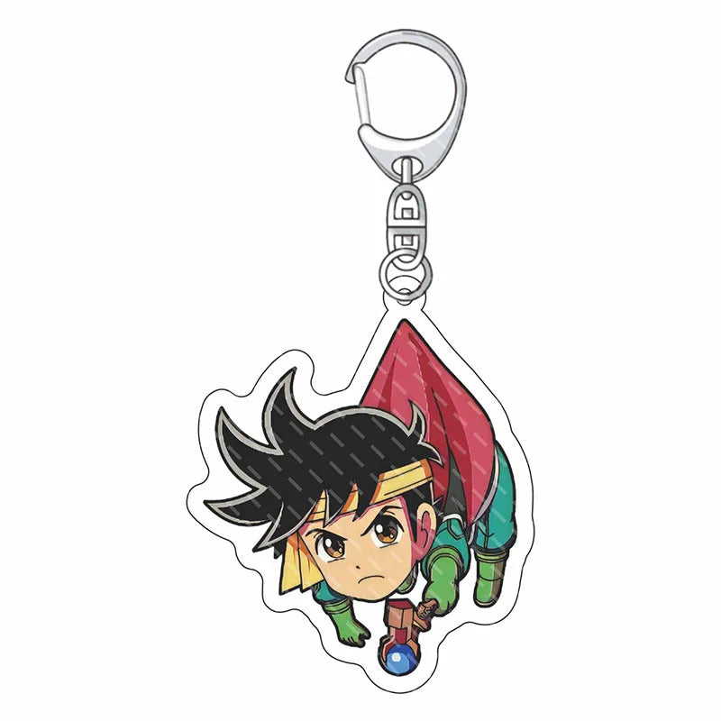 Game DRAGON QUEST Keychain Doragon Kuesuto: Dai No Daibouken Dragon Warrior Kuesuto Key Ring