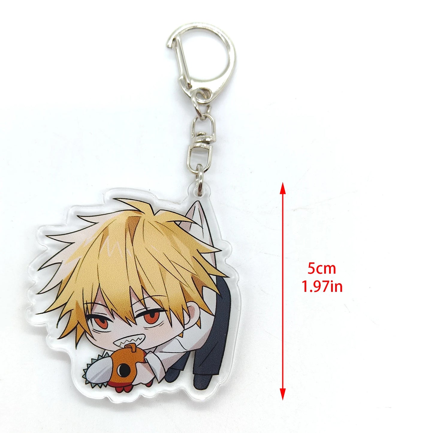 Anime keychain chainsaw man Denji Makima Pochita Power Model Cute Acrylic Stand Model Plate Desk Decor Standing for Friend Gifts