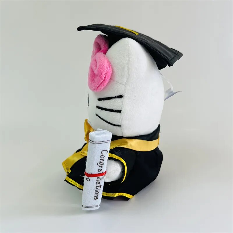 Nuevo Sanrio Anime temporada de graduación Hello Kitty juguete de felpa dibujos animados muñeco de peluche suave decoración de habitación juguetes para niños regalos