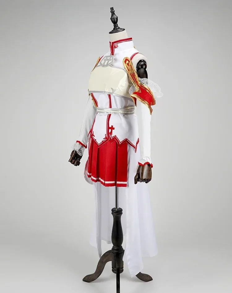 Asuna Cosplay Sword Art Online Cosplay SAO Asuna Battle Suit Set Full Halloween Uniform Fancy Dress Adult Women's Clothing