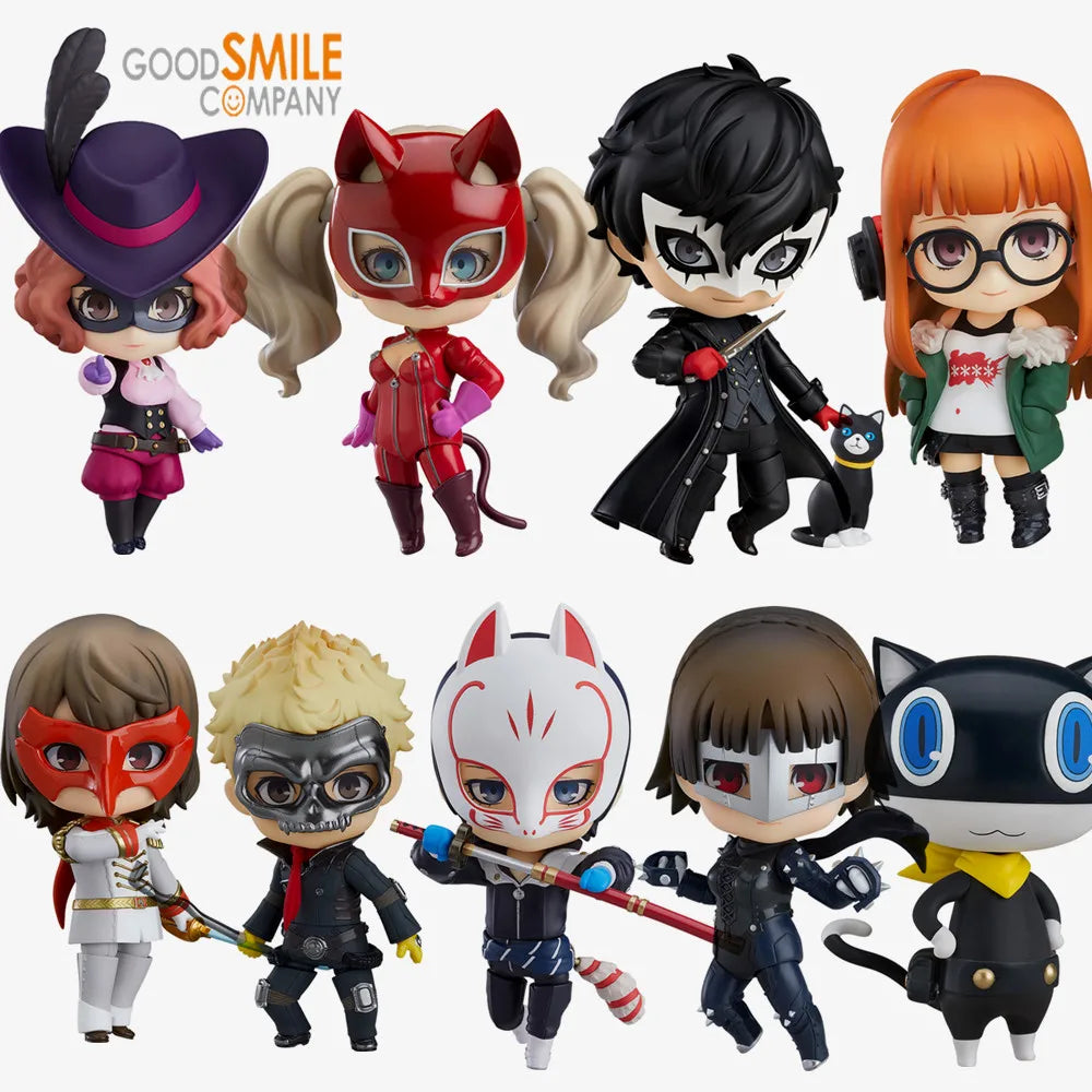 In Stock Original PERSONA 5 Nendoroid Joker 989 PVC Navi Yusuke Kitagawa Skull Panther Anime Action Figure 10cm GSC Toys Doll