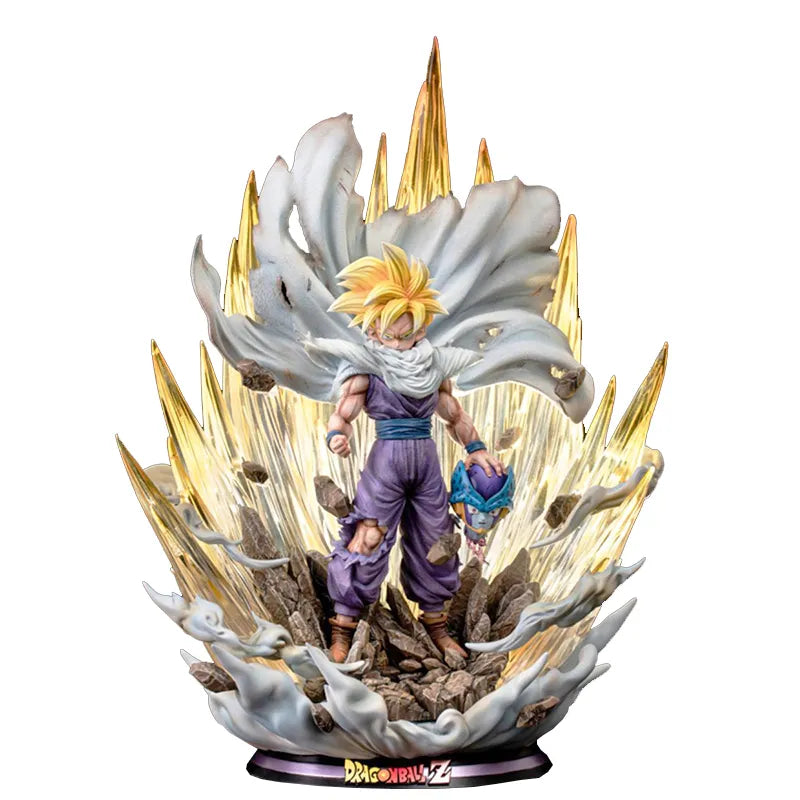 Anime Dragon Ball Son Gohan figura Super Saiyan estatuilla Gohan Gk 42 CM con luz PVC colección de figuras de acción modelo juguetes regalos