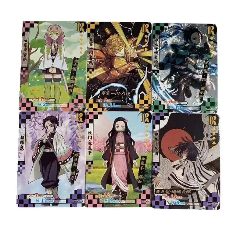 Nuevas cartas Demon Slayer Anime Tcg colección de pasatiempo Kamado Tanjirou juego de mesa para niños juguete de batalla regalo de cumpleaños