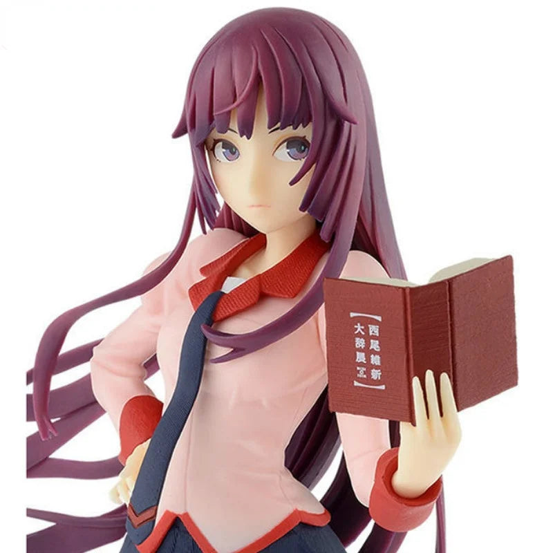 EXQ Original:Bakemonogatari Senjougahara Hitagi 22cm PVC Action Figure Anime Figure Model Toys Figure Collection Doll Gift